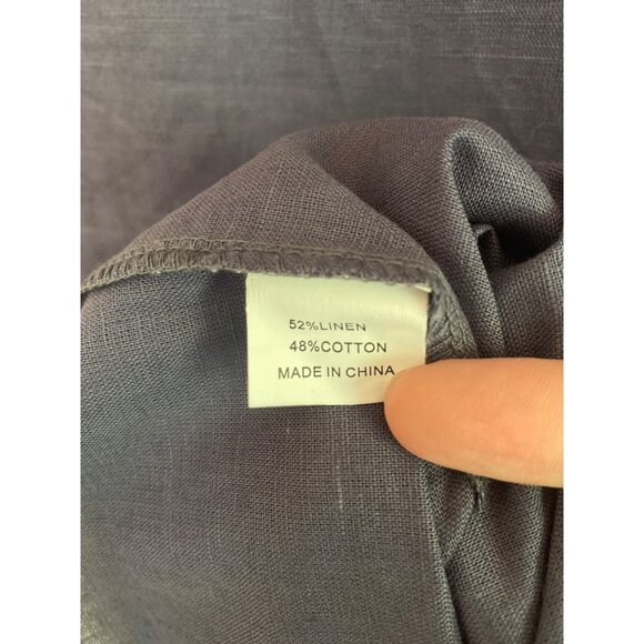 NWT - VLD Blue Linen-Cotton Pom-Pom Lightweight Summer Sheath Dress Size S - Picture 8 of 9